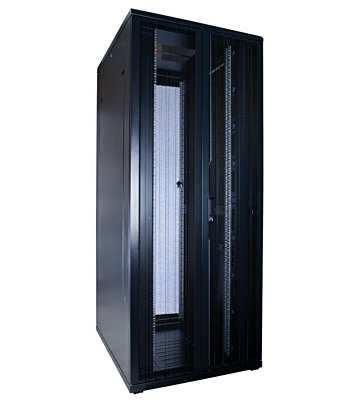 42U serverskab med dobbelte perforerede for- og bagdøre 800x1000x2000mm (BxDxH)