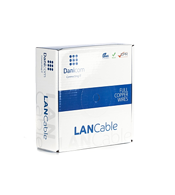 DANICOM CAT6A U/UTP 50m kabel på rulle - LSZH (Dca)