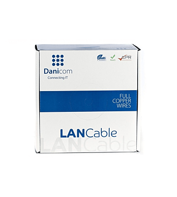 DANICOM CAT5E UTP 100m kabel på rulle - LSZH (Dca)