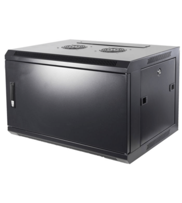 6U vægskab med metaldør 600x450x368mm (BxDxH)