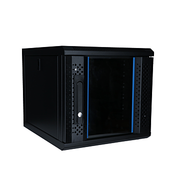 10 tommer 6U serverskab med glaslåge 370X450X370mm (BxDxH)
