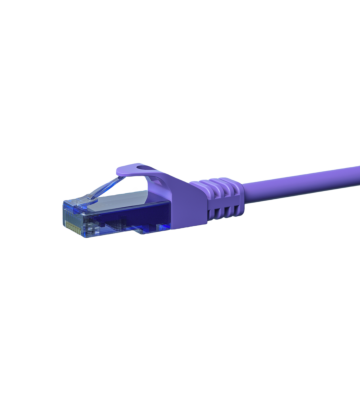 UTP CAT6a patchkabel 2m lilla - 100% kobber