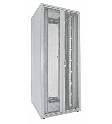42U hvid serverkabinet med dobbelte perforerede for- og bagdøre 800x800x2000mm (BxDxH)