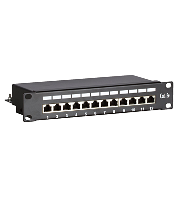 10 tommer CAT5e FTP patchpanel - 12 porte