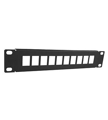10 tommer UTP patch panel til keystones - 10 porte