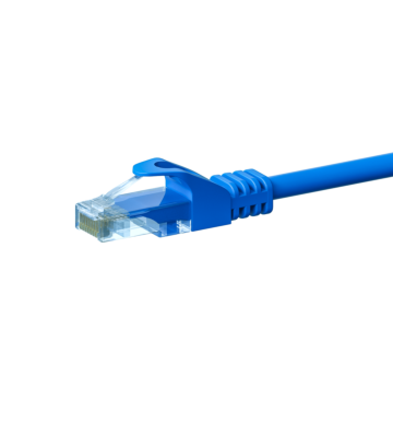 UTP CAT5e patchkabel 0,25m blå - 100% kobber