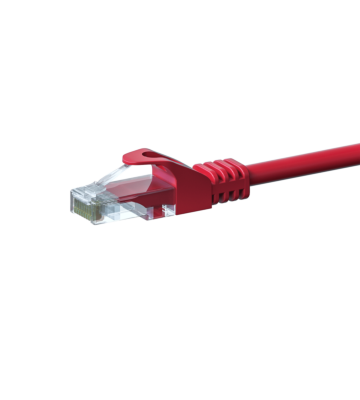 UTP CAT5e patchkabel 1m rød - 100% kobber