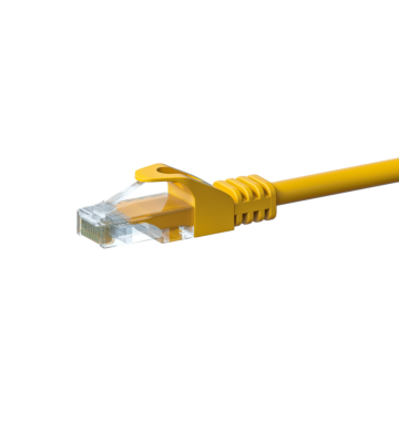 UTP CAT5e patchkabel 7,5m gul - 100% kobber