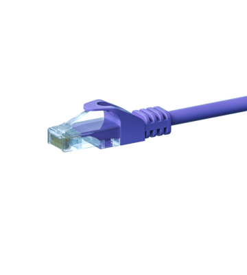 UTP CAT5e patchkabel 0,50m lilla - 100% kobber