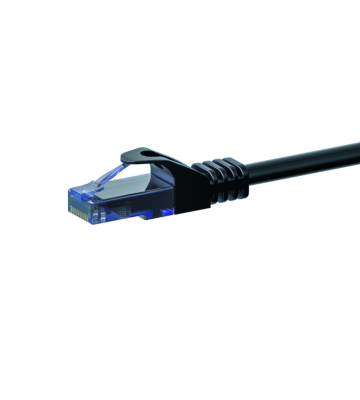 UTP CAT6a patchkabel 1m sort - 100% kobber