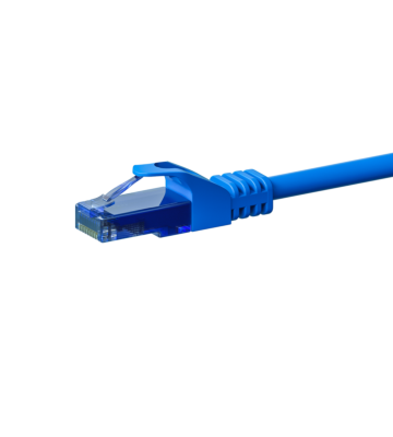 UTP CAT6a patchkabel 0,50m blå - 100% kobber