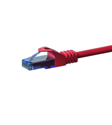 UTP CAT6a patchkabel 0,50m rød - 100% kobber