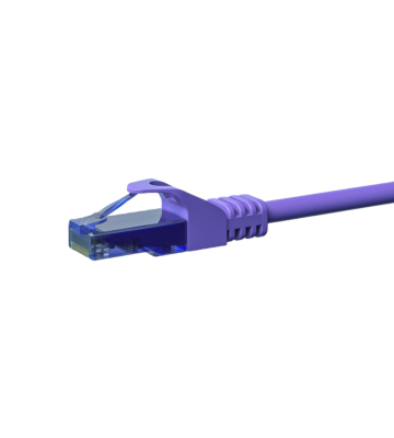 UTP CAT6a patchkabel 0,50m lilla - 100% kobber