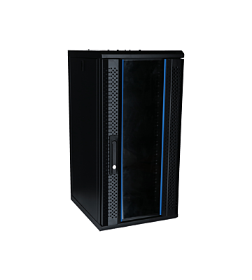 10 tommer 15U serverskab med glaslåge 370x450x752mm (BxDxH)