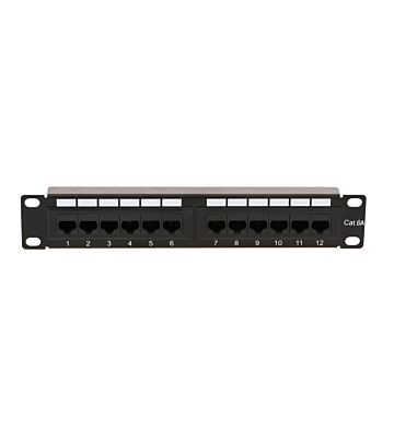 10 tommer CAT6a UTP patchpanel - 12 porte