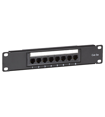 10 tommer CAT5e UTP patchpanel - 8 porte