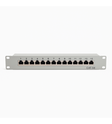 Cat5 10 tommer 12 port STP patch panel