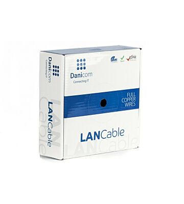 DANICOM CAT6 FTP 50m kabel på rulle fleksibel - PVC (Fca)