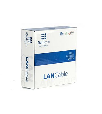 DANICOM CAT5E UTP 100m kabel på rulle fleksibel - PVC (Fca)