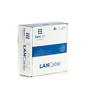 DANICOM CAT5E UTP 50m kabel på rulle fleksibel - PVC (Fca)