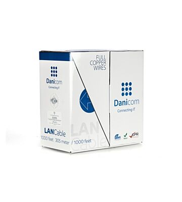 DANICOM CAT6 UTP 305m kabel på rulle - LSZH (B2ca)