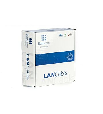 DANICOM CAT6 UTP 50m kabel på rulle fleksibel - PVC (Fca)