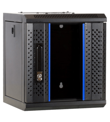 10 tommer 6U serverskab med glaslåge 312x310x352mm (BxDxH)