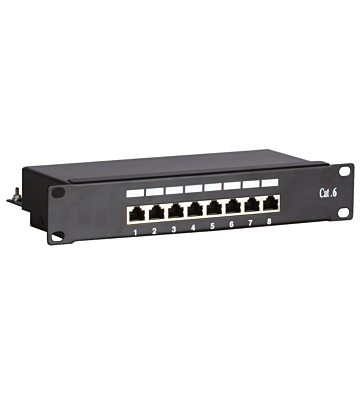 10 tommer CAT6 FTP patch panel - 8 porte