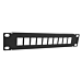 10 tommer UTP patch panel til keystones - 10 porte