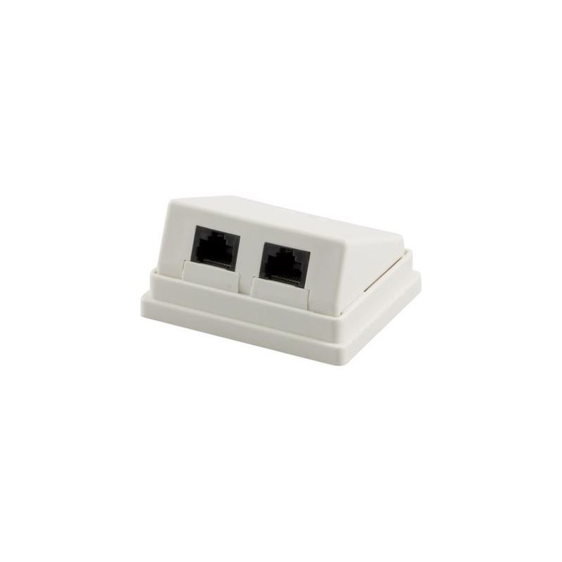 CAT5e UTP overflademonteret boks, hvid