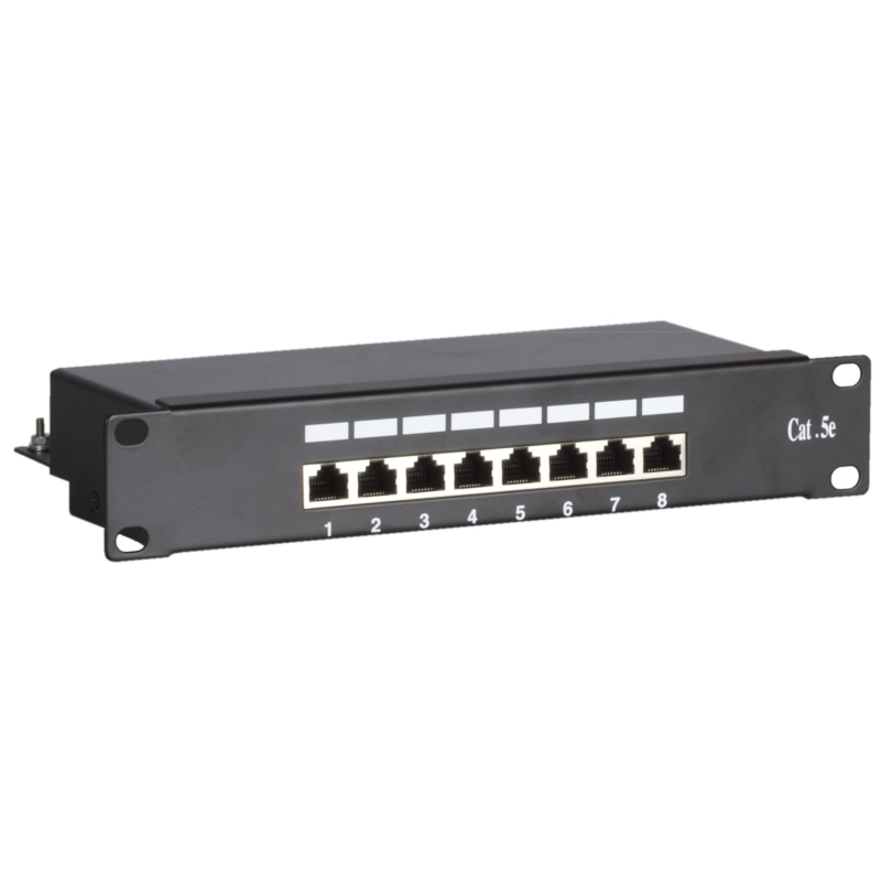 10 tommer CAT5e FTP patch panel - 8 porte