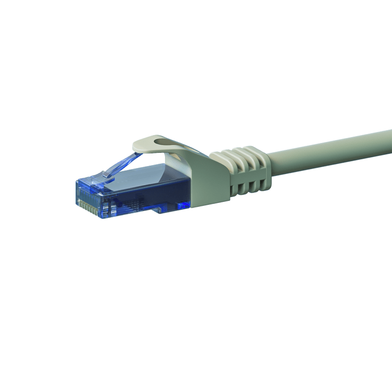 UTP CAT6a patchkabel 1m grå - 100% kobber
