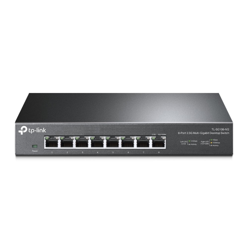 TP-Link 8-Port SG108 Multi-Gigabit uadministreret switch