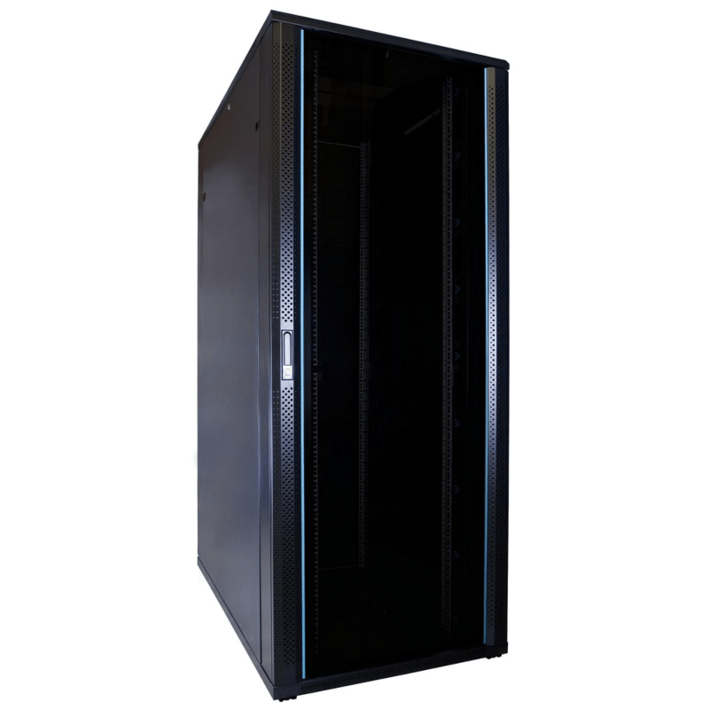 47U serverskab med glaslåge 800x1200x2200mm (BxDxH)