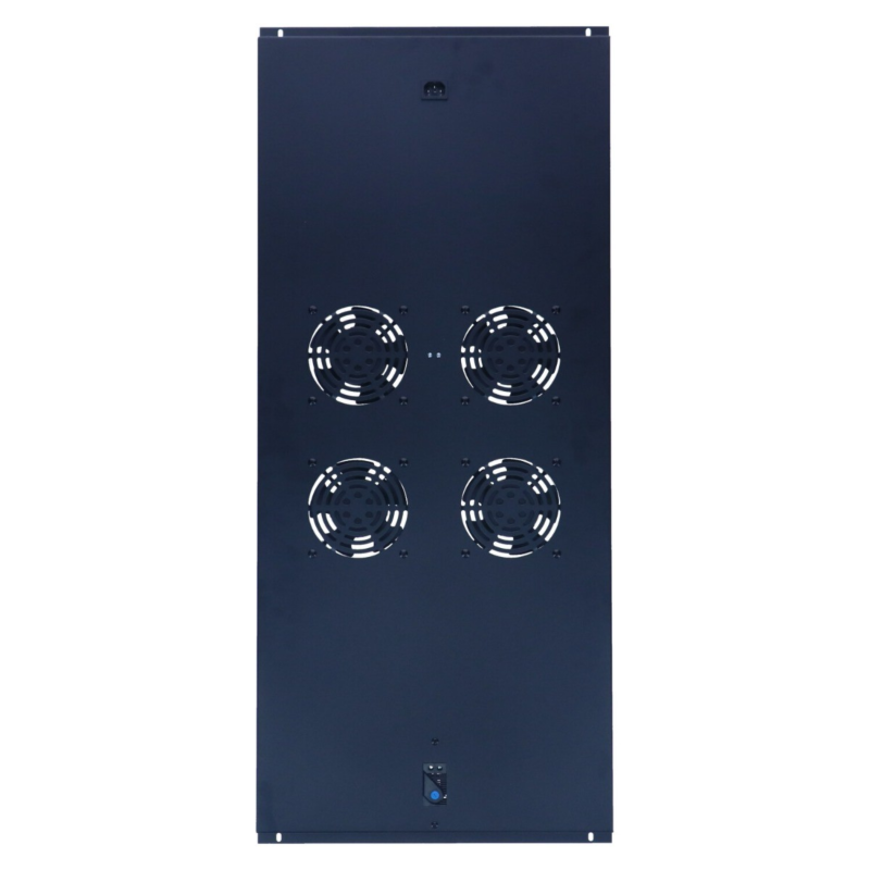 Ventilatorpakke med 4 ventilatorer og termostat, egnet til 1200 mm dybe stående server skabe