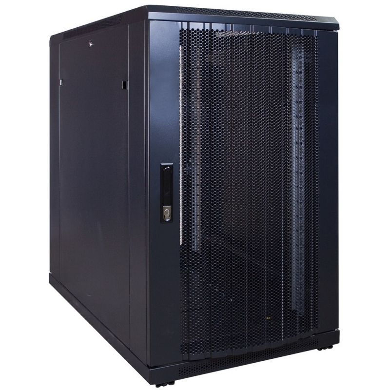 18U serverskab med perforeret låge 600x1000x1000mm (BxDxH)
