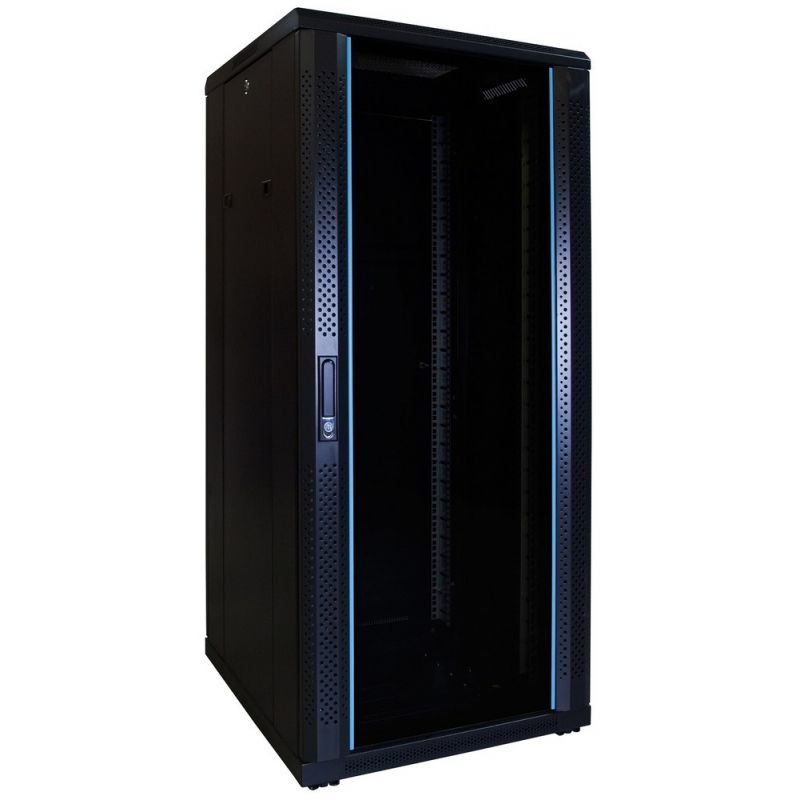 27U serverskab med glaslåge 600x600x1400mm (BxDxH)