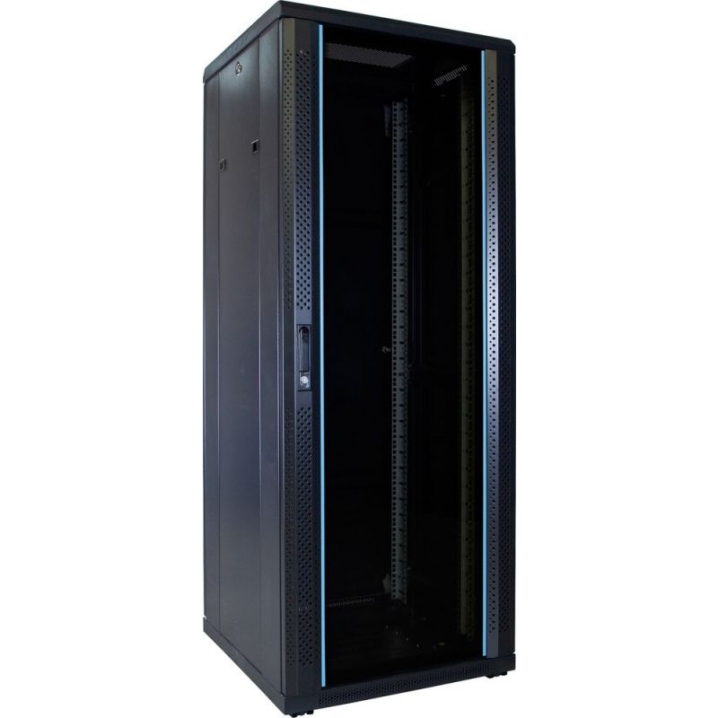 32U serverskab med glaslåge 600x600x1600mm (BxDxH)