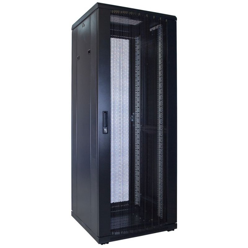 32U serverskab med perforeret låge 600x600x1600mm (BxDxH)