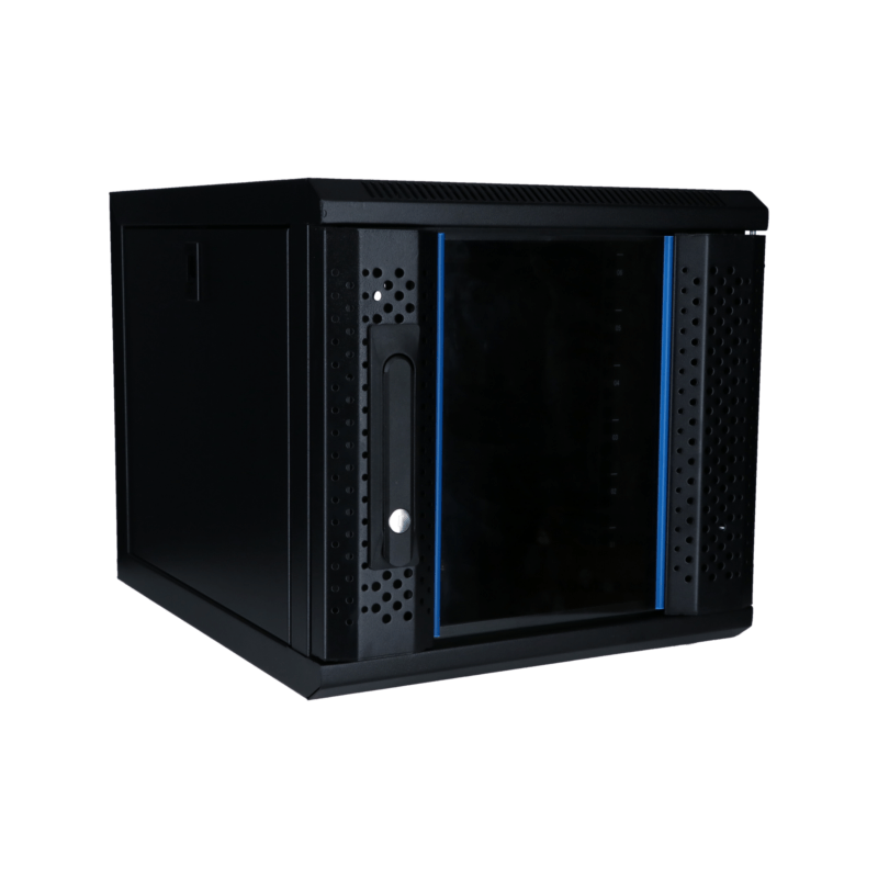 10 tommer 6U serverskab med glaslåge 370X450X370mm (BxDxH)