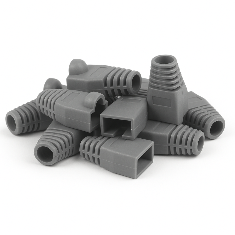 DANICOM RJ45 Kabelgennemføring Grå - 10 stk
