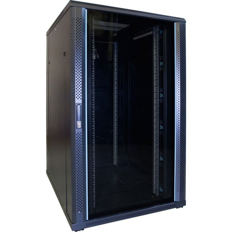 27U serverskab med glaslåge 800x1000x1400mm (BxDxH)