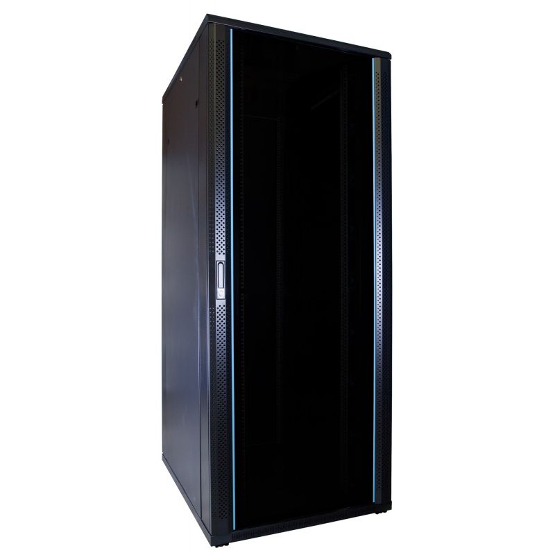 47U serverskab med glasdør mål: 600x800x2200mm (BxDxH)