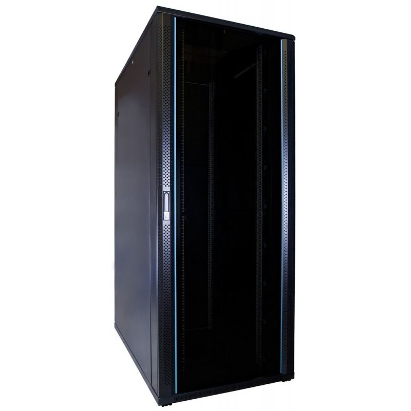 47U serverskab med glaslåge 800x1200x2200mm (BxDxH)