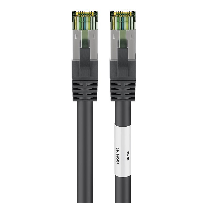 Cat8 S/FTP (PIMF) patchkabel 5m sort