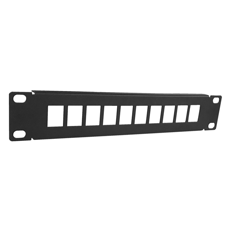 10 tommer UTP patch panel til keystones - 10 porte