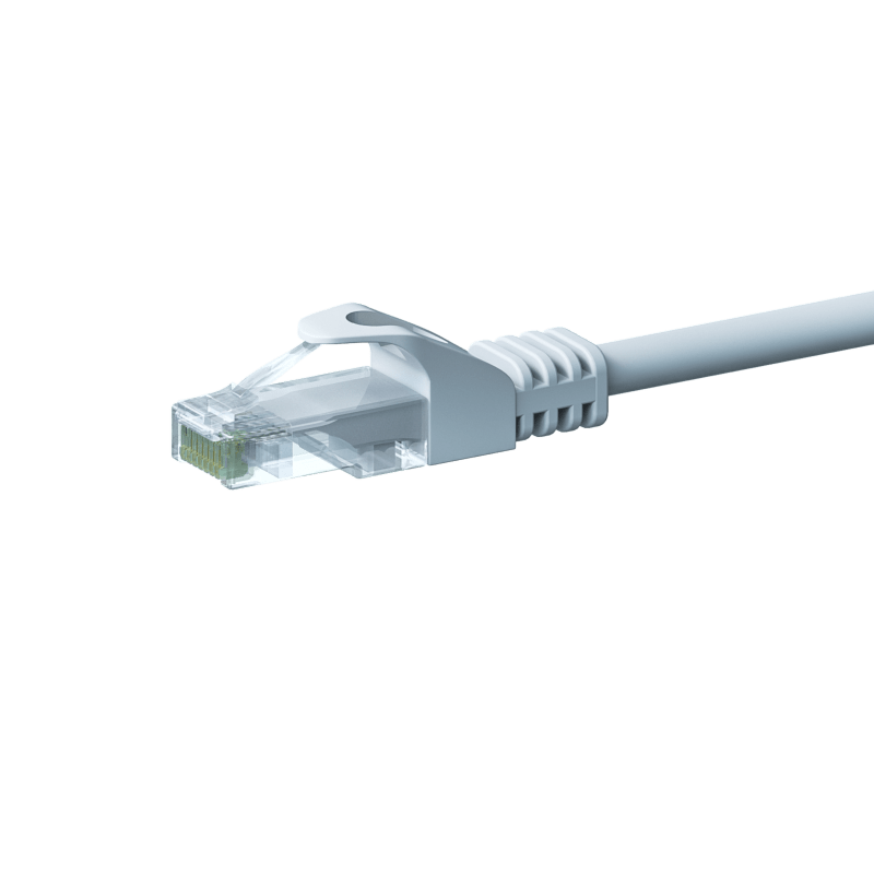 UTP CAT5e patchkabel 7,5m hvid - 100% kobber