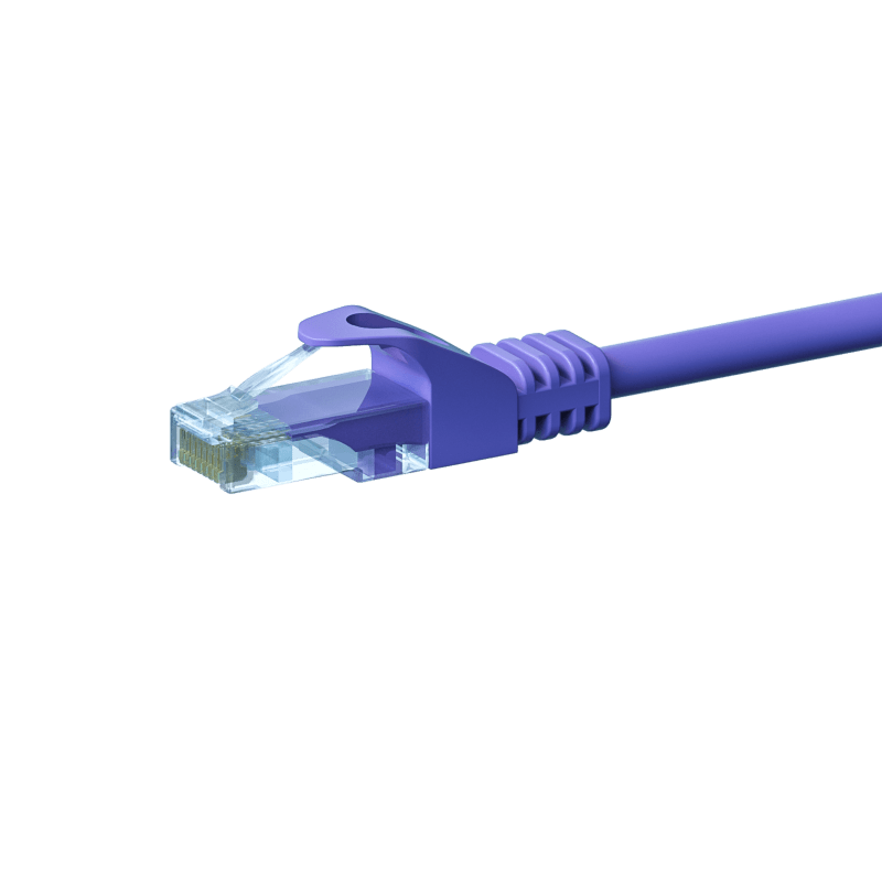 UTP CAT5e patchkabel 1m lilla - 100% kobber