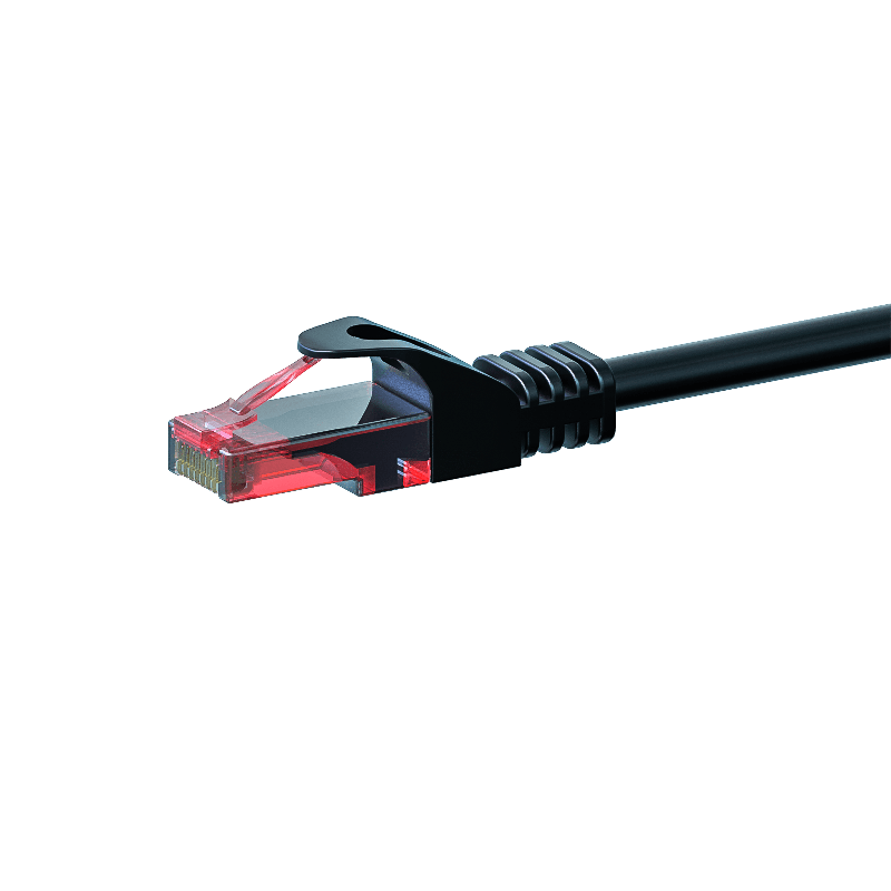 UTP CAT6 patchkabel 0,25m sort - 100% kobber