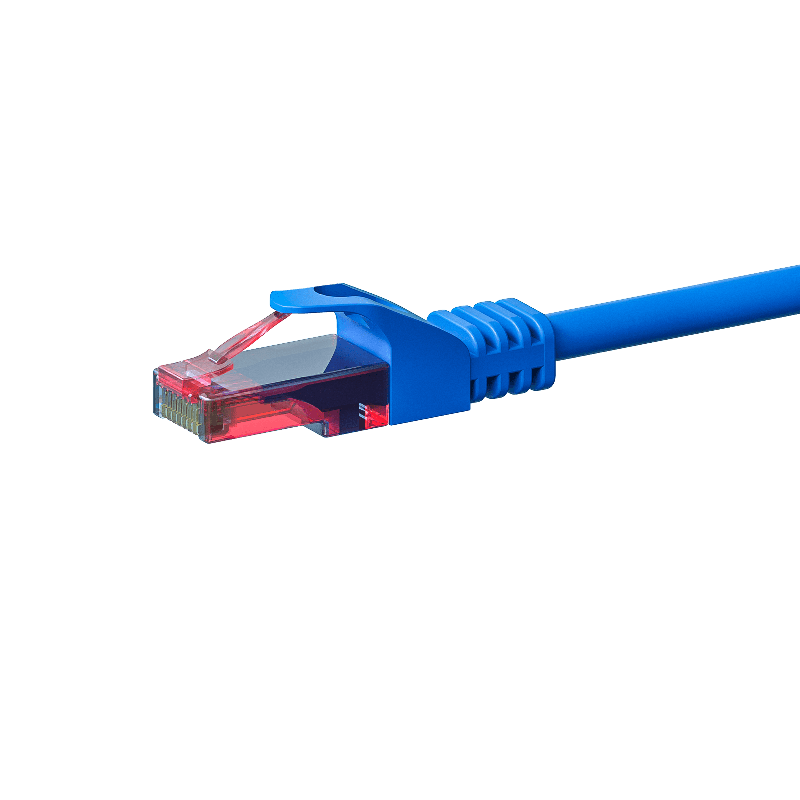 UTP CAT6 patchkabel 0,25m blå - 100% kobber